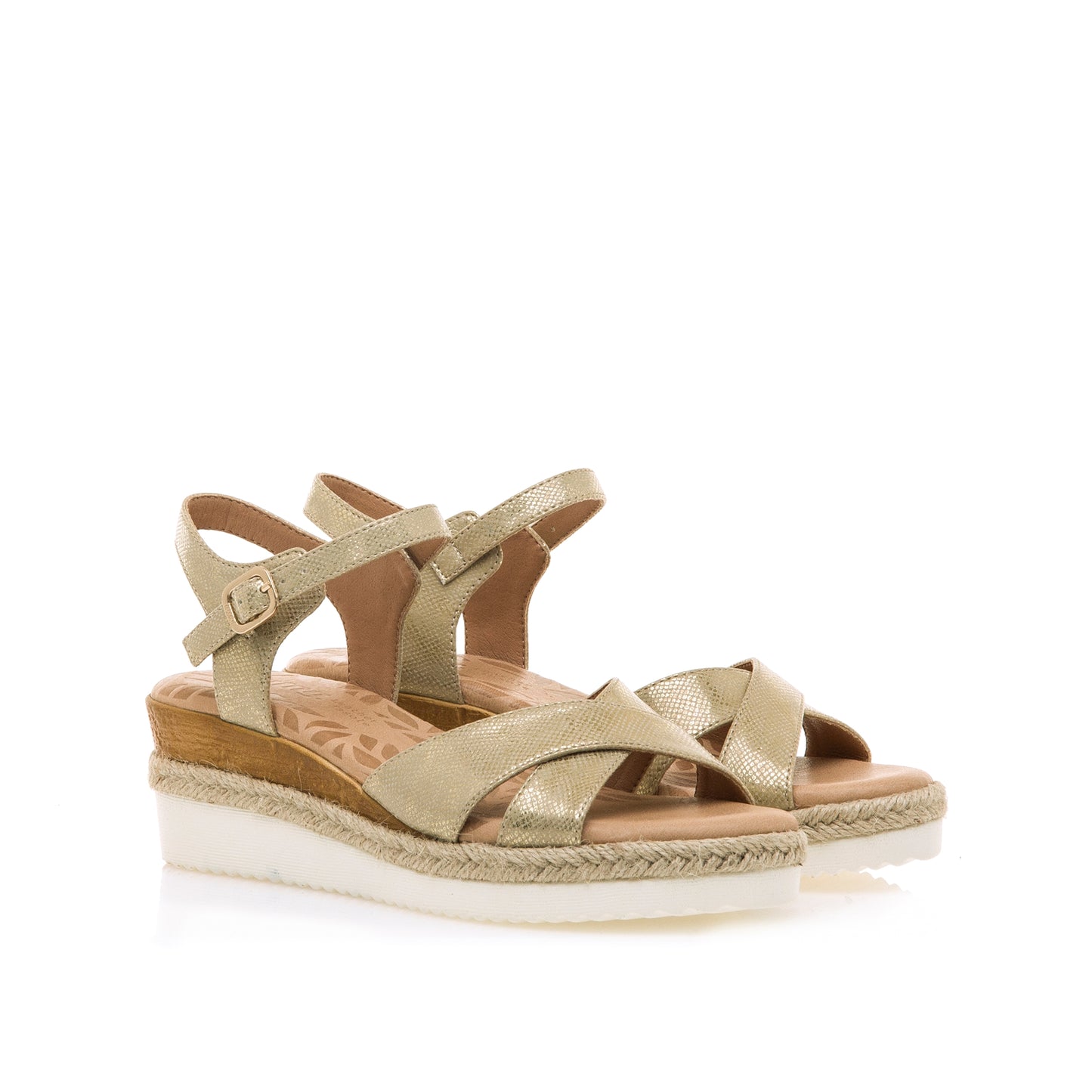 SANDALIA MUSTANG CUÑA 59916 ORO
