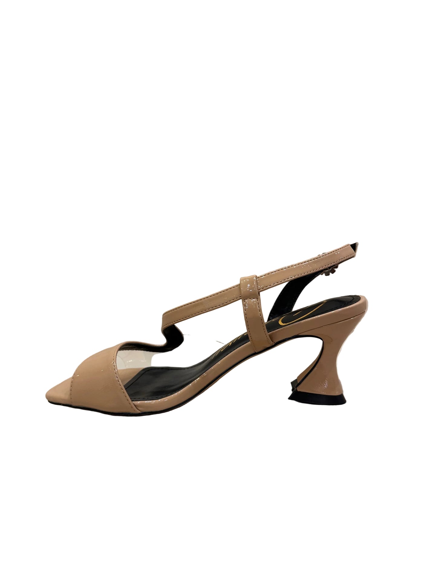 SANDALIA TACÓN BEIGE VINILO ROCKAWAY