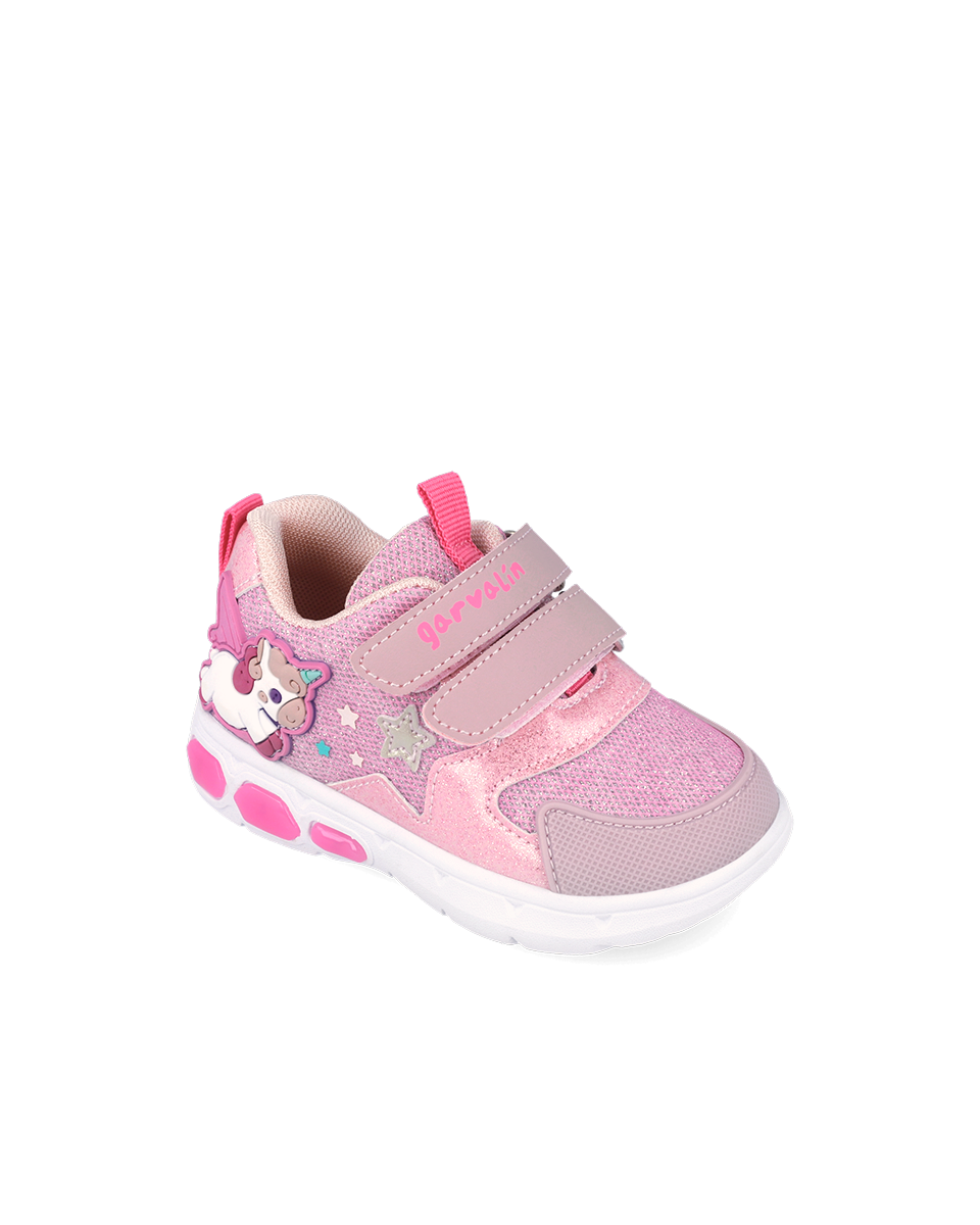 ZAPATILLA LUZ GARVALIN UNICORNIO ROSA