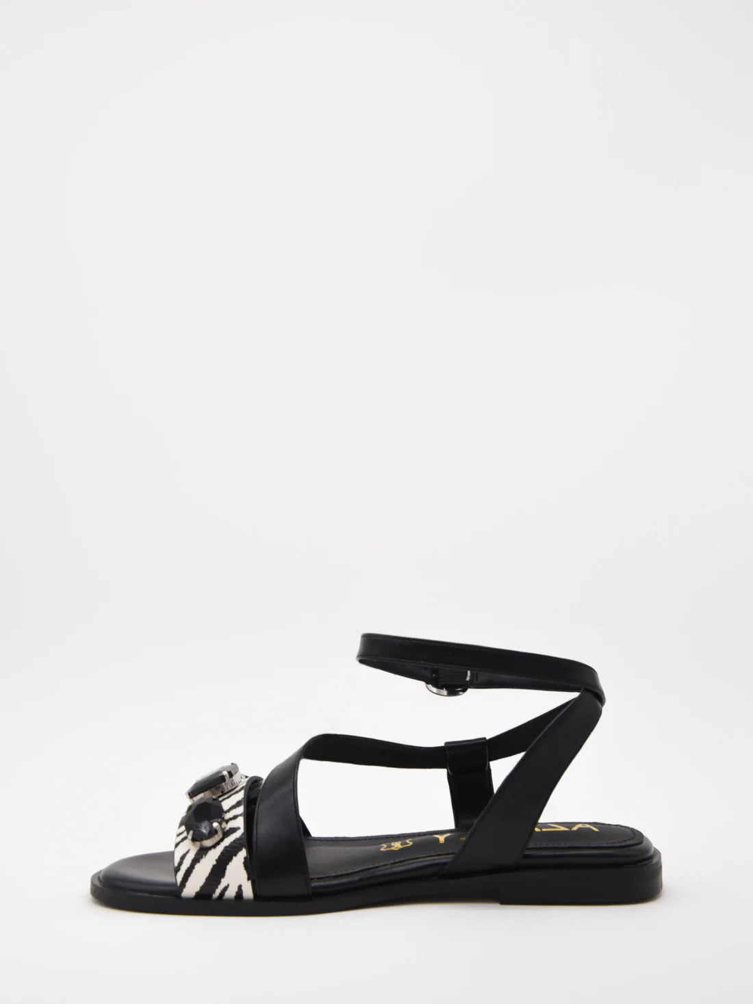 SANDALIAS PLANAS NEGRAS AZAREY