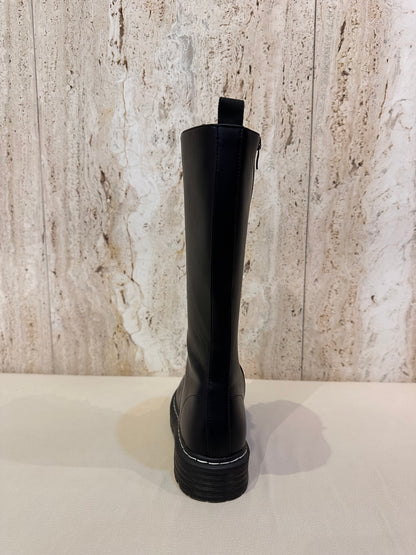 BOTA MILTAR CAÑA ALTA CORDONES