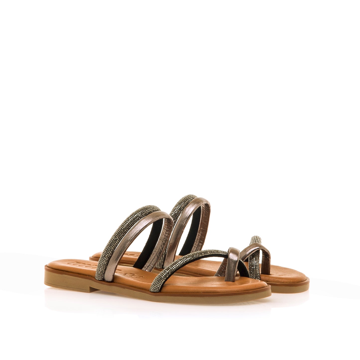 CHANCLO PLANO PLATA MUSTANG  ALYSA