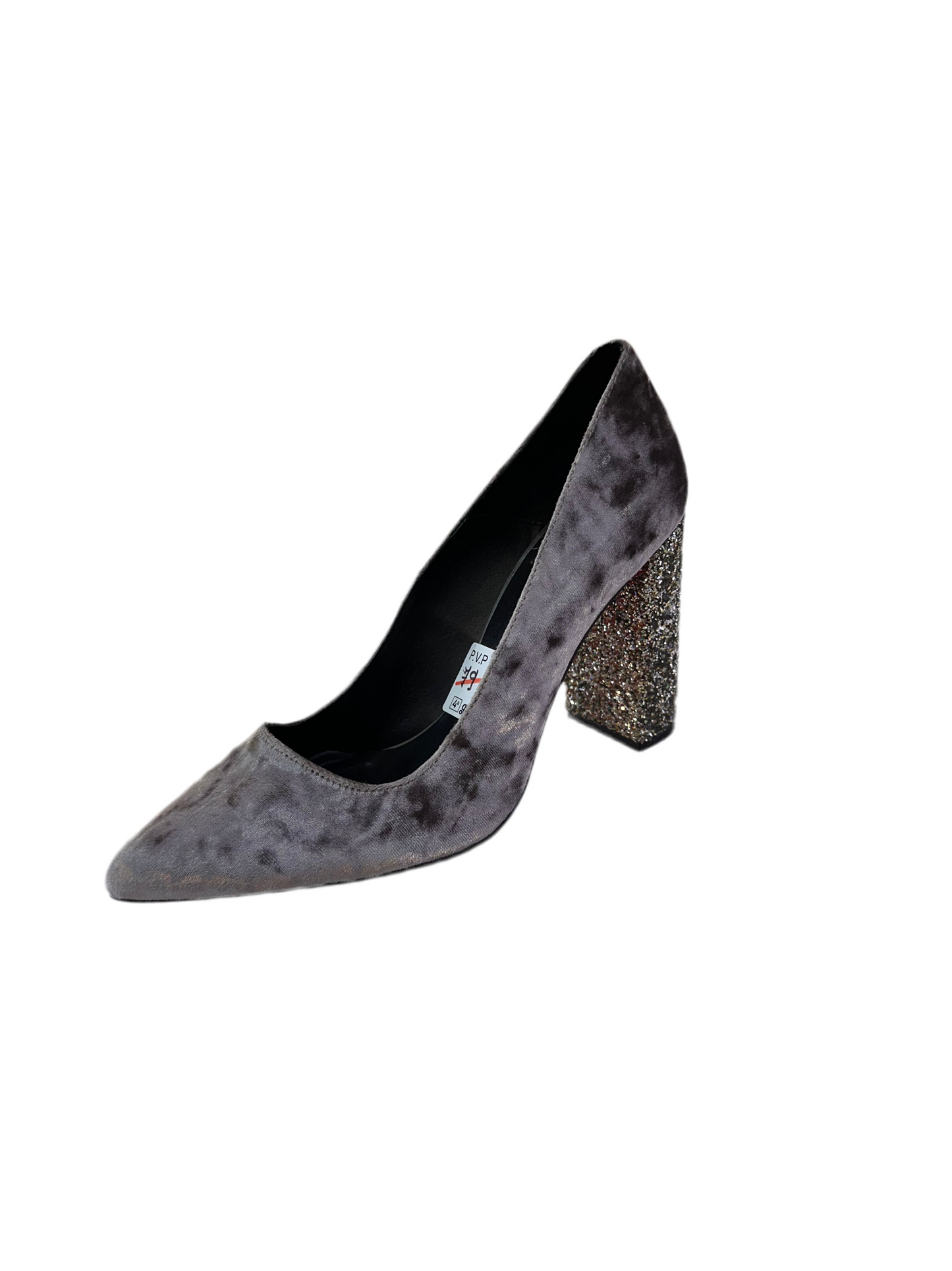 ZAPATO SALÓN ÁNGEL ALARCÓN GRIS TERCIOPELO