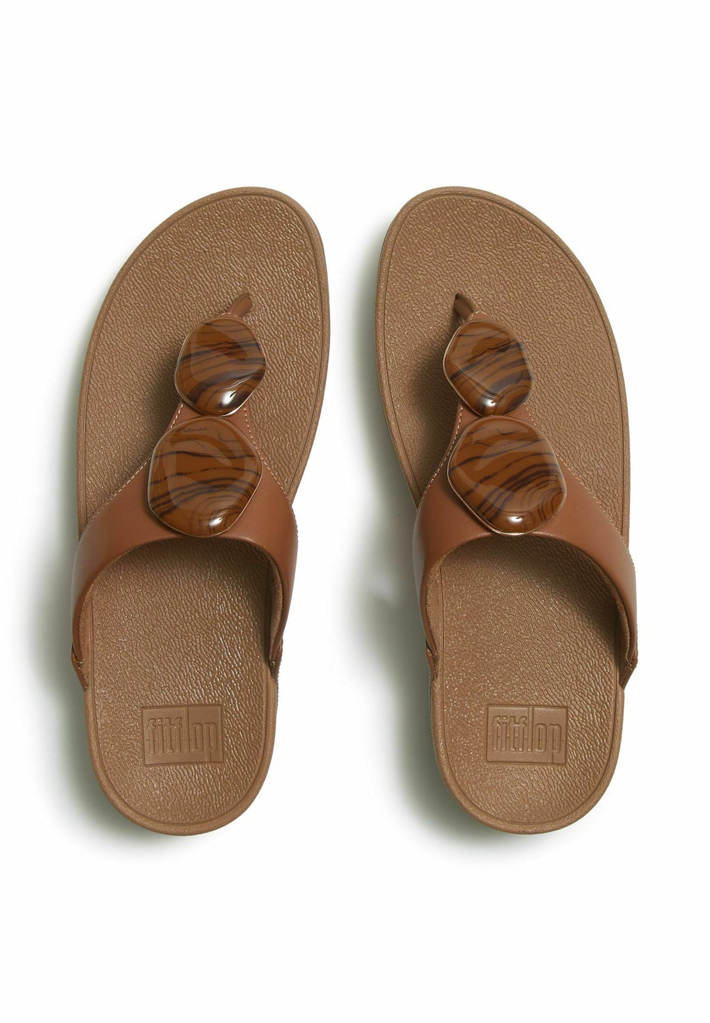 FITFLOP LULU MARBLED STONE TOE POST SANDALS