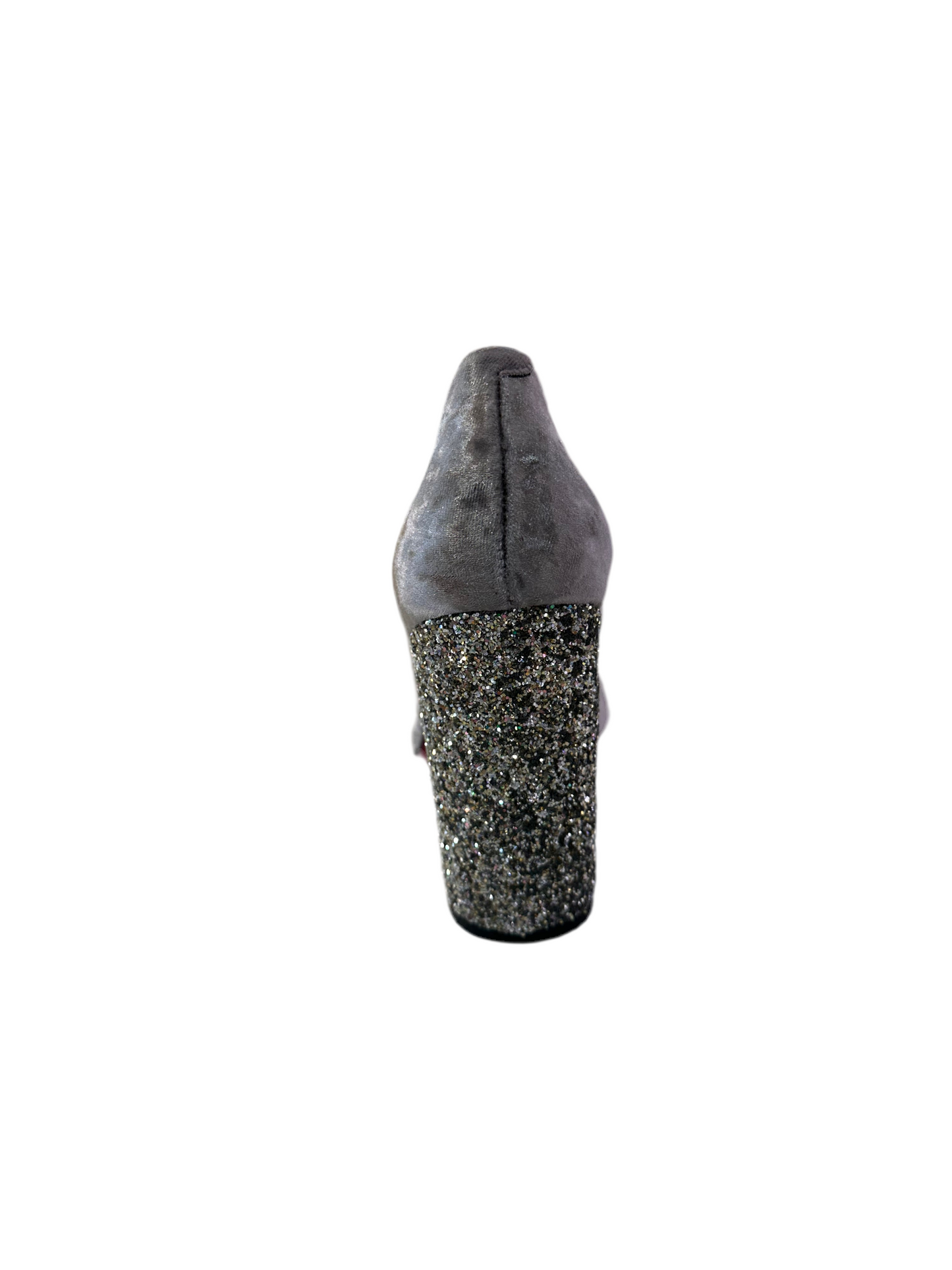 ZAPATO SALÓN ÁNGEL ALARCÓN GRIS TERCIOPELO