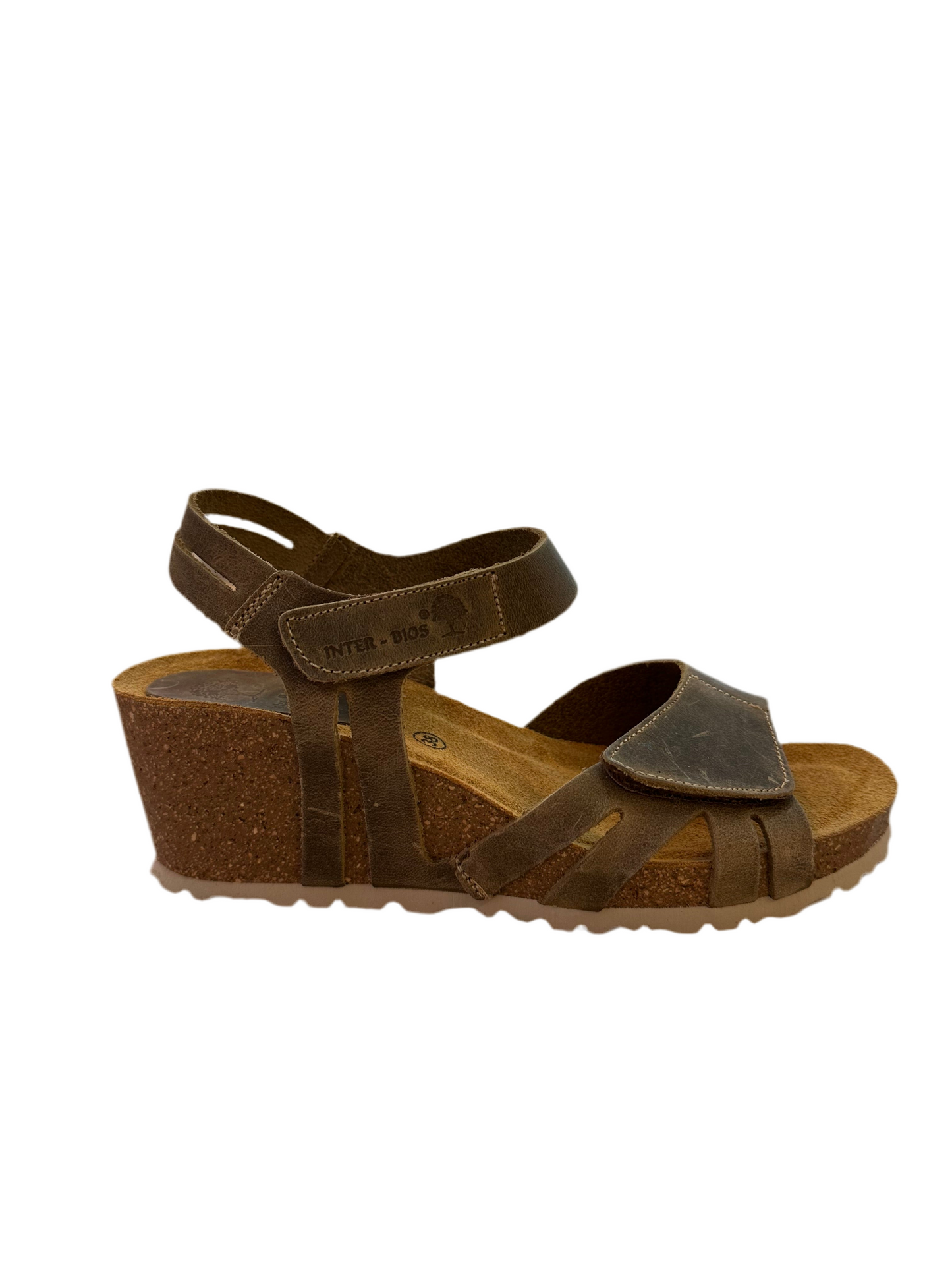 SANDALIA CUÑA INTERBIOS KAKI 5634