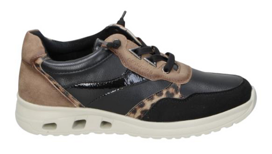 ZAPATILLA AMARPIES NEGRO ANIMAL PRINT