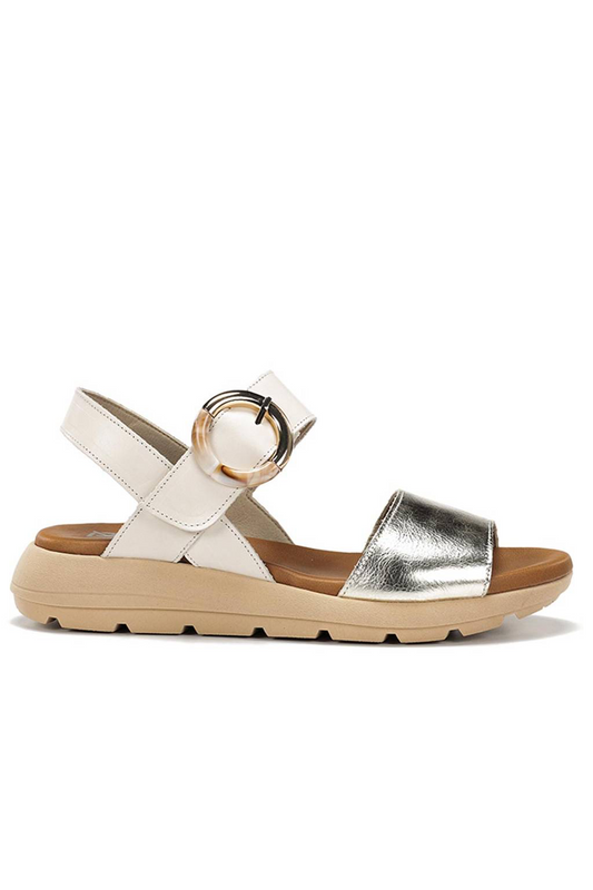 SANDALIA MUJER DORKING GANDIA D9523 LAMINADO PLATINO