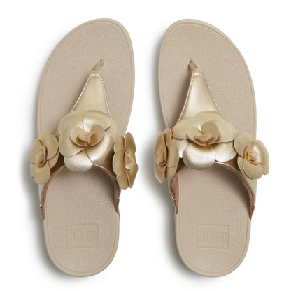 FITFLOP SANDALIA LULU FLOWER PLATINO