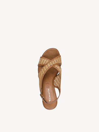 SANDALIA TACÓN TAMARIS RAFIA