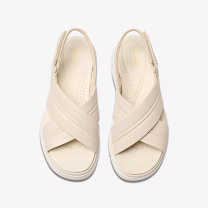 SANDALIA CLARKS TUSCAN CROSS CREMA