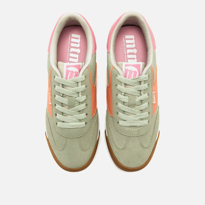 ZAPATILLA MUSTANG COURT 60940 VERDE NARANJA