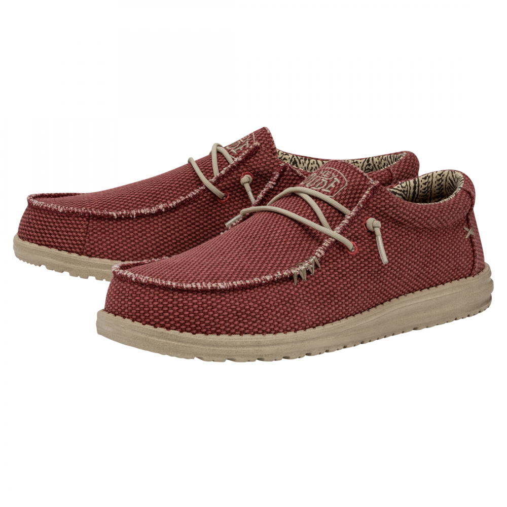 HEY DUDE  WALLY BRAIDED POMPEIAN ROJO
